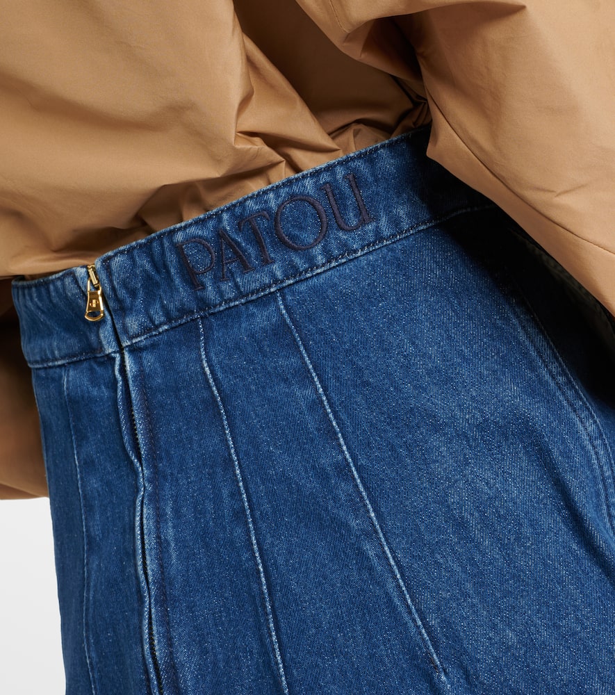 Denim maxi skirt