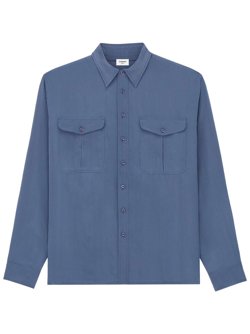 Viscose And Silk Shirt With Padded Shoulders