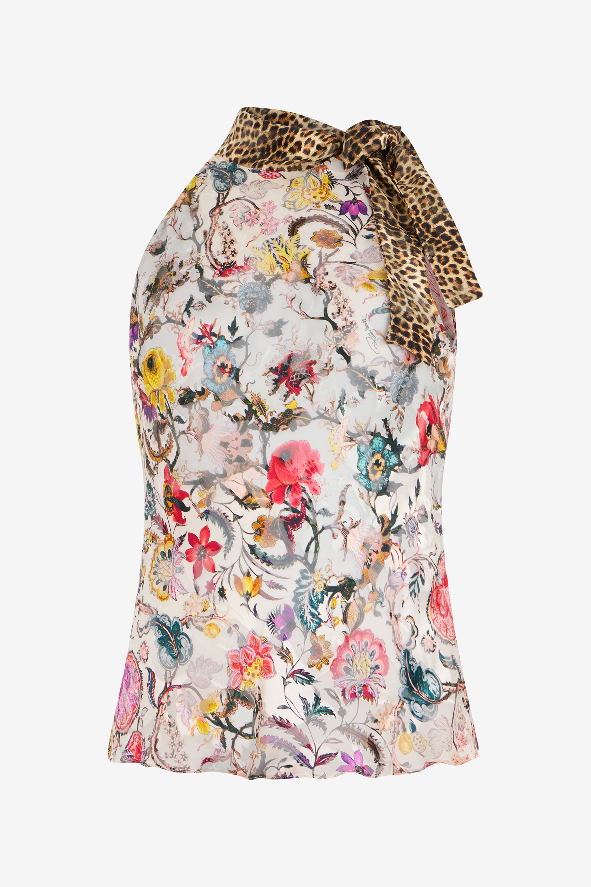 Top With Florentine Flowers Print