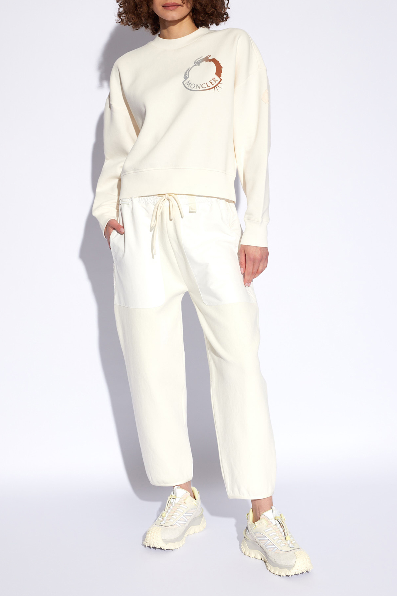 Panelled Sweatpants, Women's, Cream