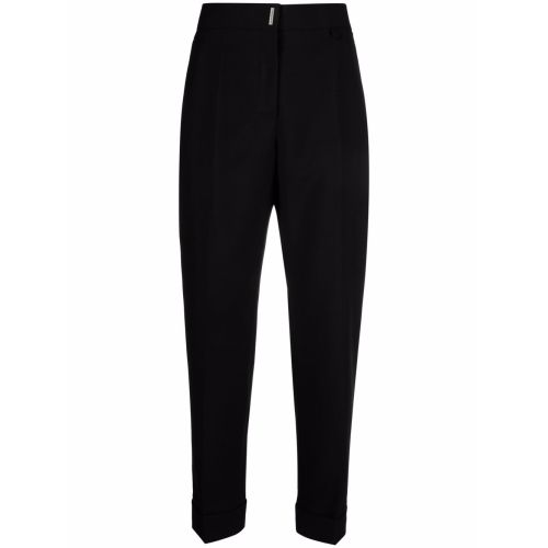Tailored straight-leg trousers - Black