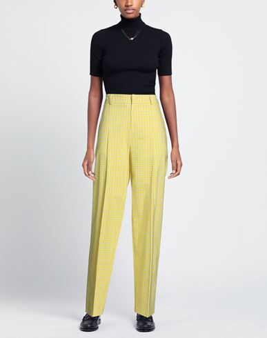 Woman Pants Yellow Size 6 Cotton