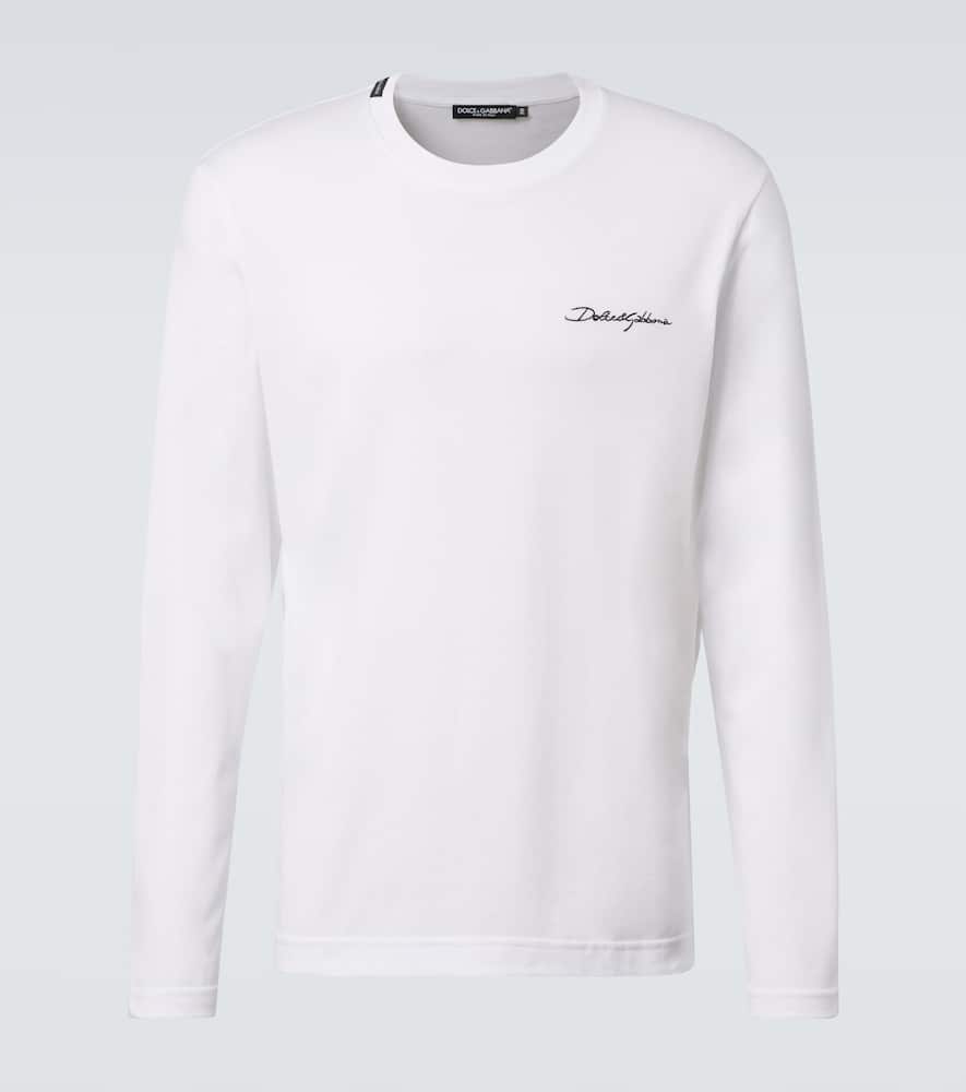 Logo embroidered cotton jersey T-shirt