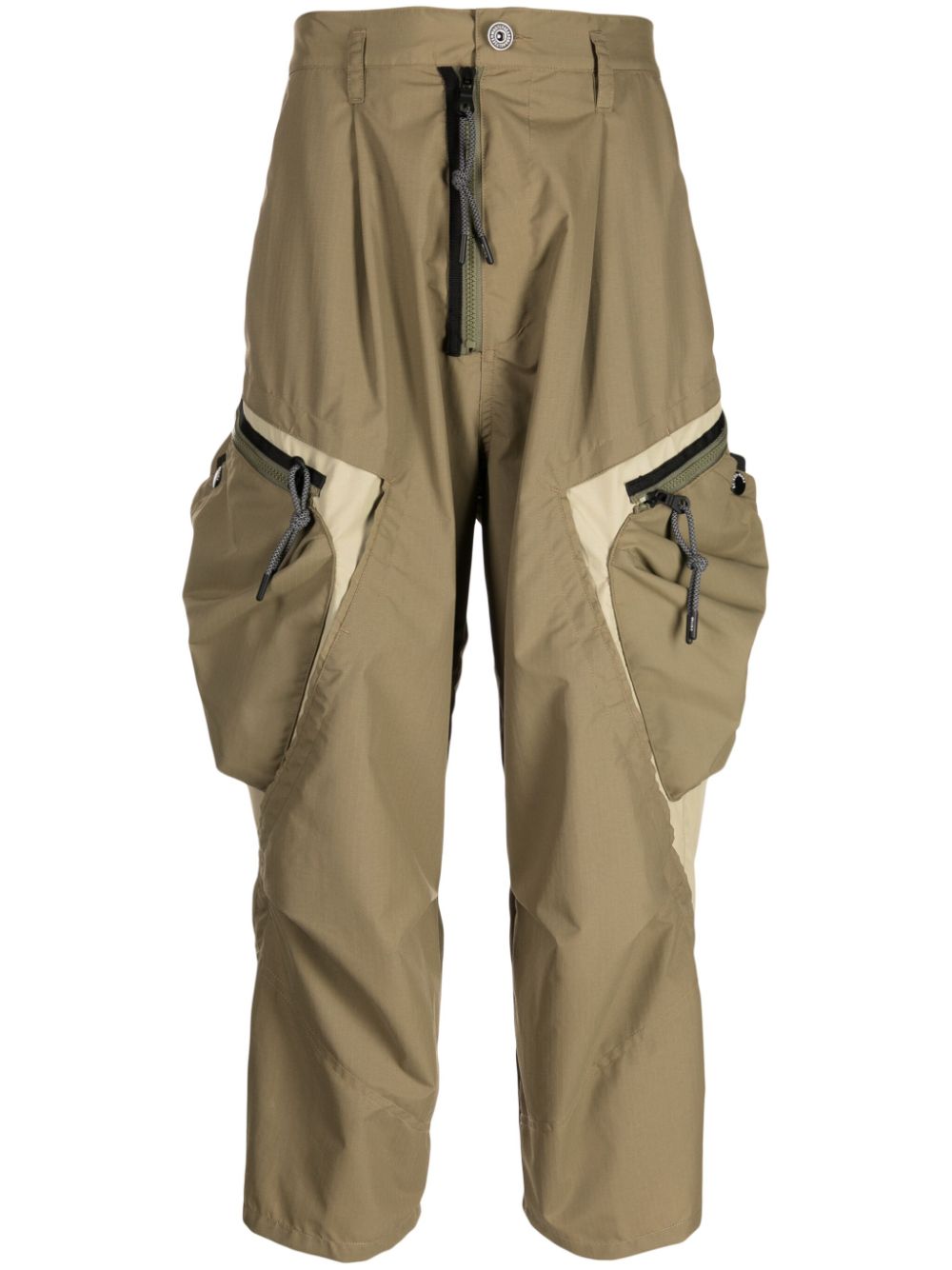 3D Inset Pocket trousers - Green