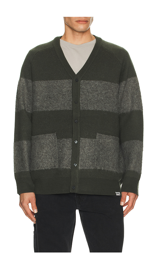 STAN RAY Knitted Cardigan in Dark Green. - XL/1X also in L