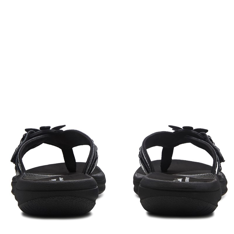 Women's Breeze Opal Cloudsteppers Flip Flop Sandals (Black Paton)