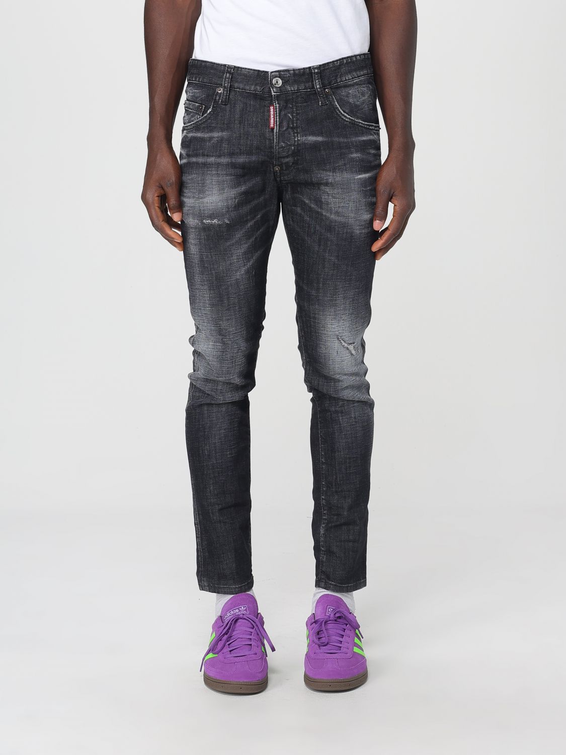 Logo-patch jeans - Black