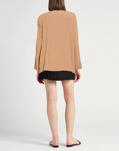 Woman Shirt Camel Size 10 Acetate, Silk