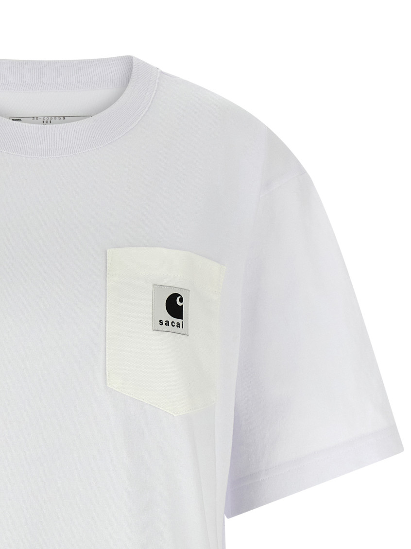 Sacai - cotton t-shirt chest pocket
