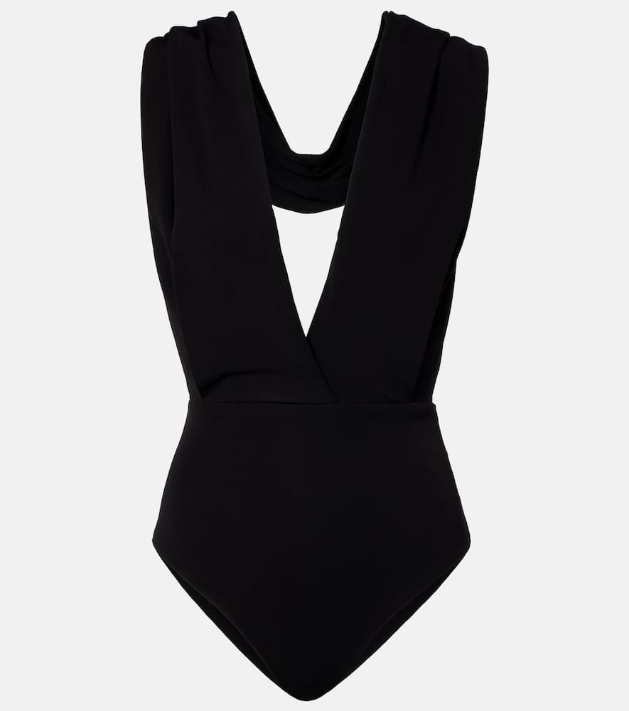 Hooded jersey bodysuit
