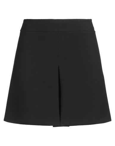 Woman Mini skirt Black Size 6 Wool