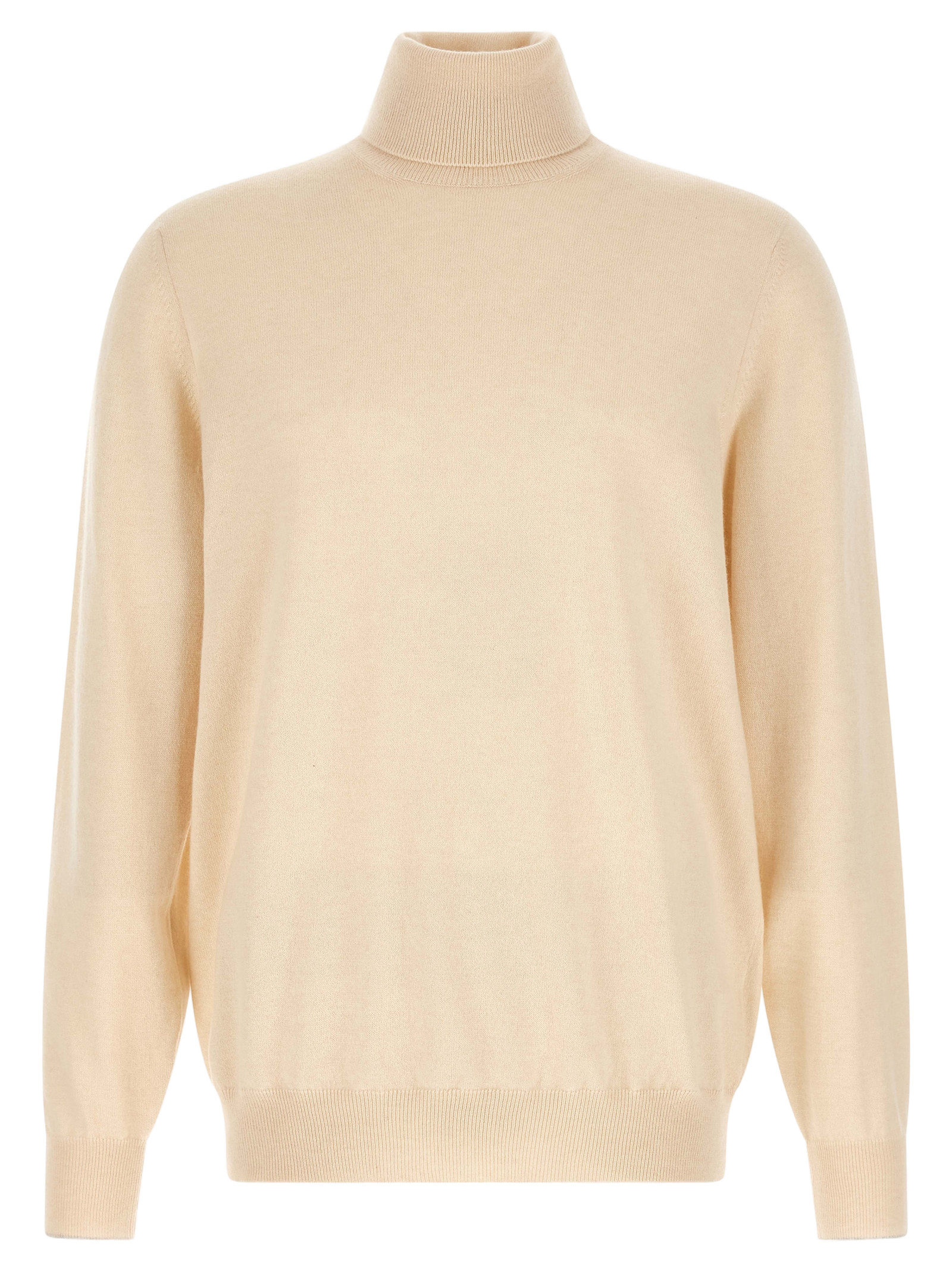 Cashmere Turtleneck Sweater — Beige