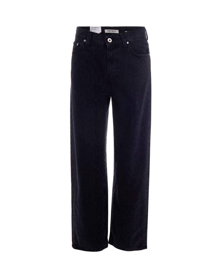 Black Tapered Mid Rise Jeans