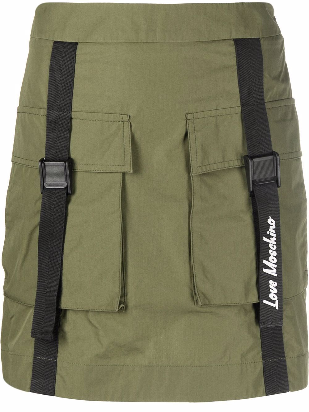 Pocket-detail mini skirt - Green