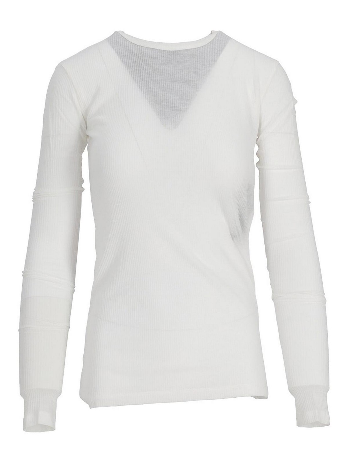 Off White Long Sleeves T-Shirt