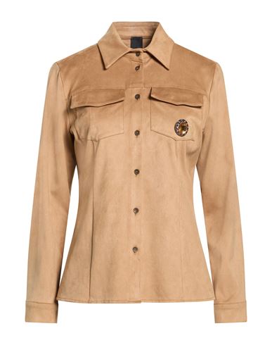 Amber Capsule Woman Shirt Camel Size 14 Polyester, Elastane