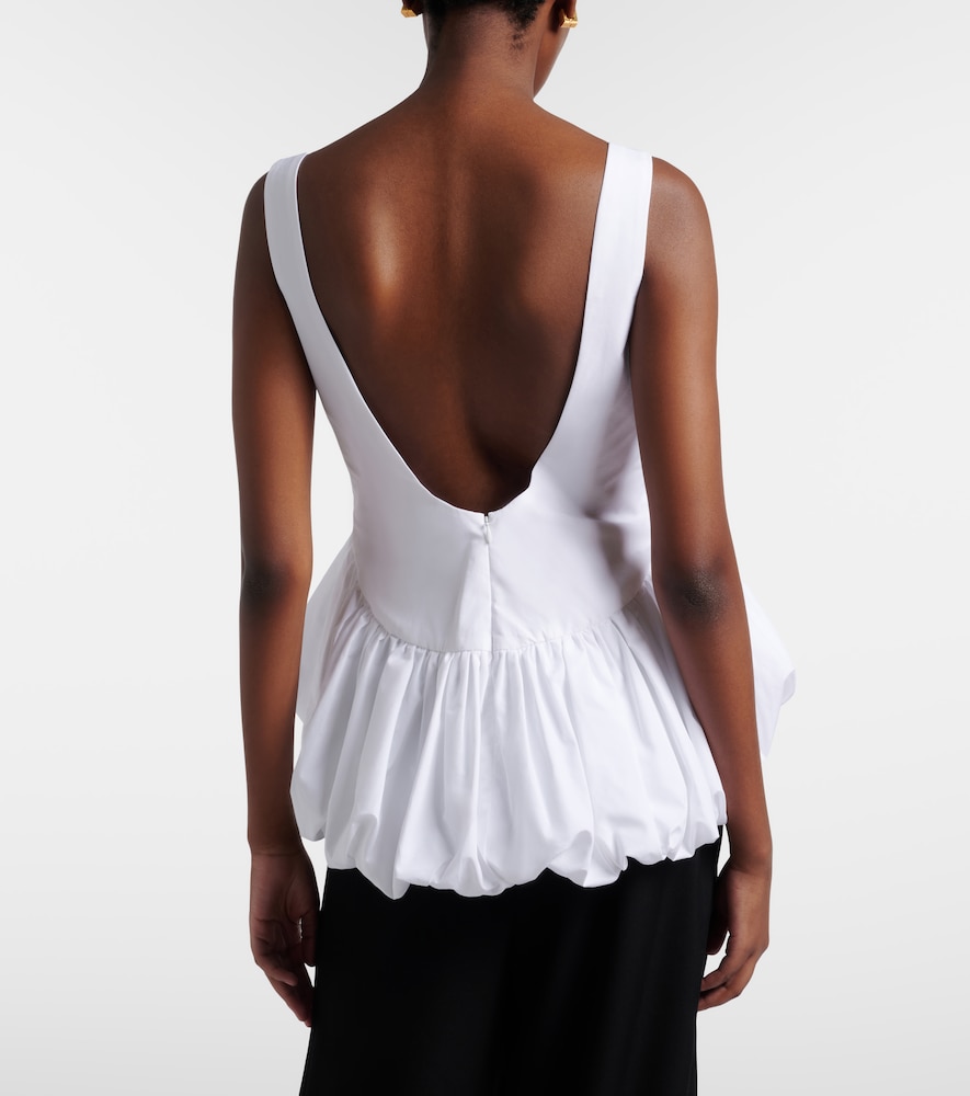 Róhe Peplum cotton poplin top