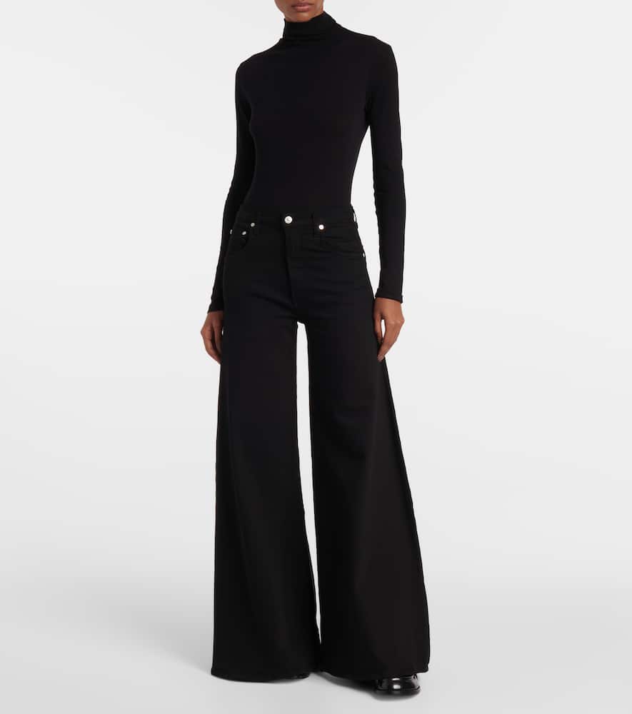 Amari high-rise wide-leg jeans