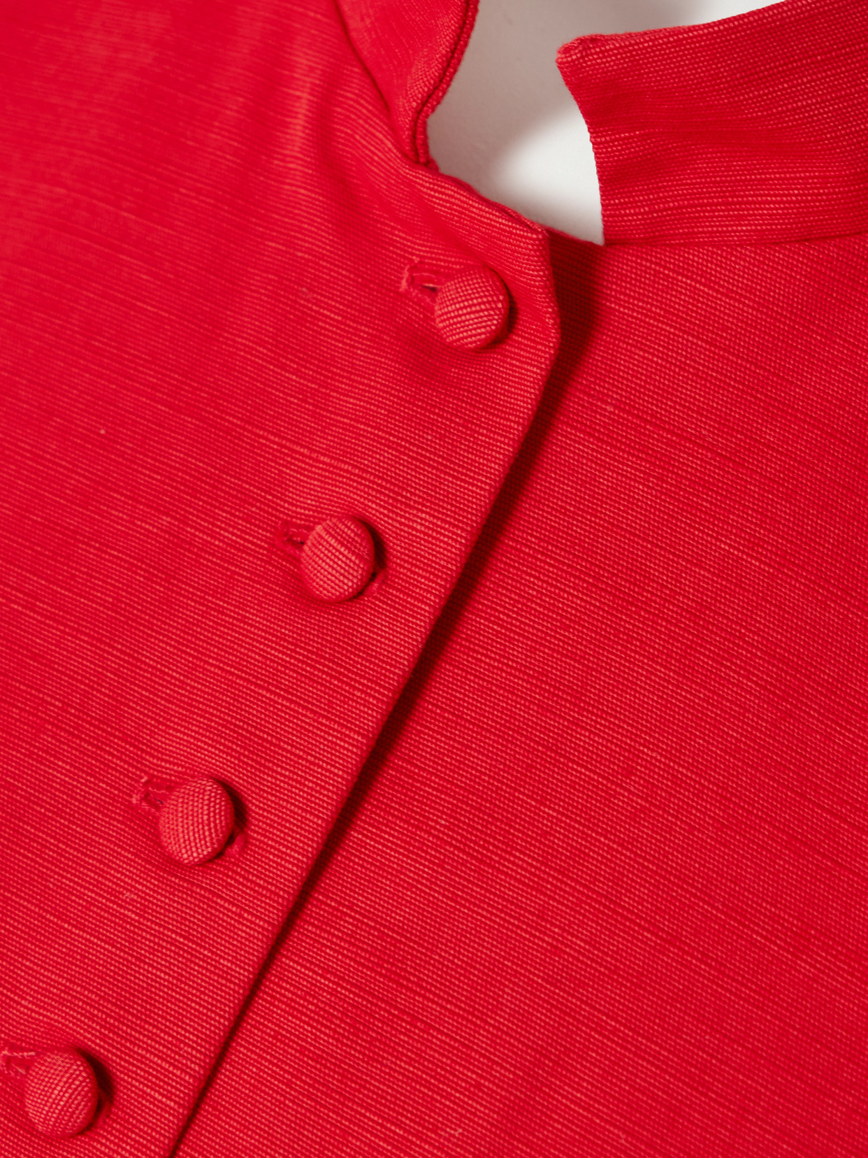 Amoako Cotton Midi Dress - Red