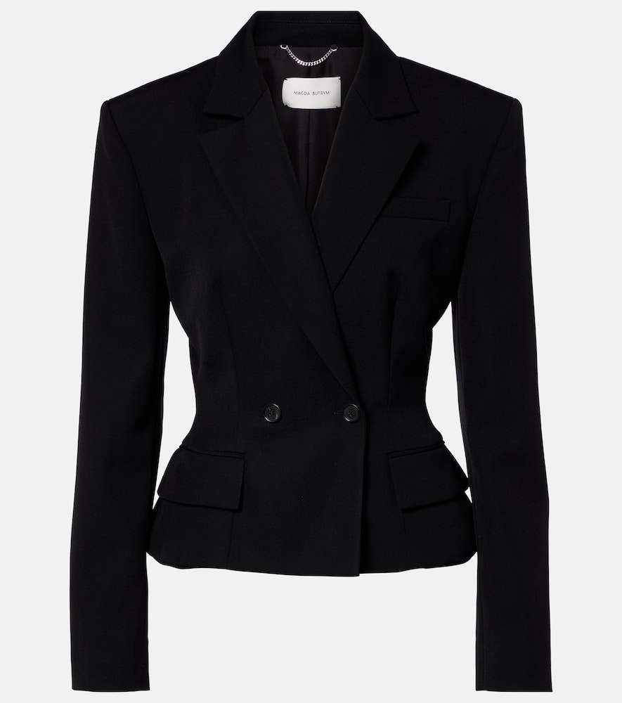 Peplum wool blazer