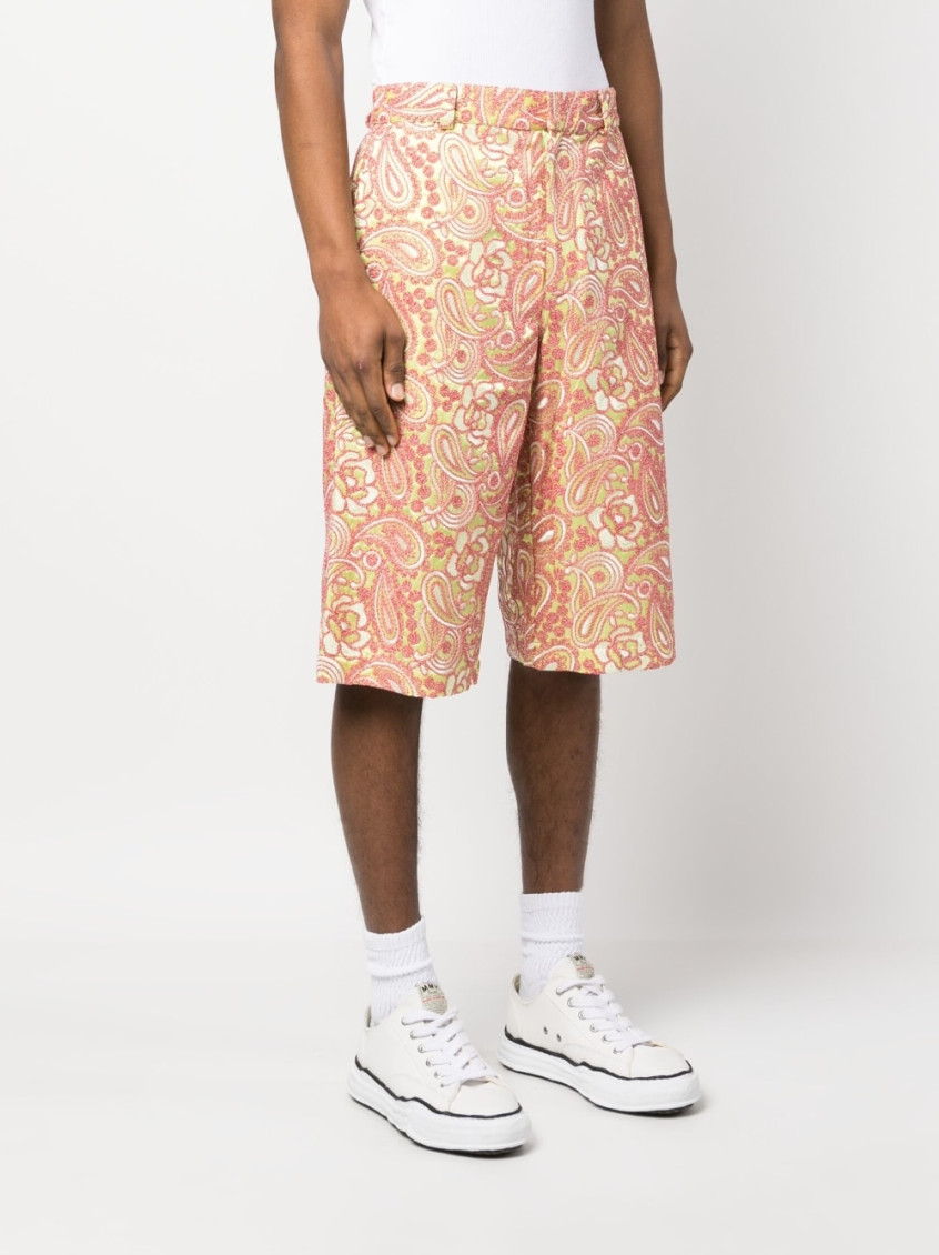 - All Over Embroidered Shorts