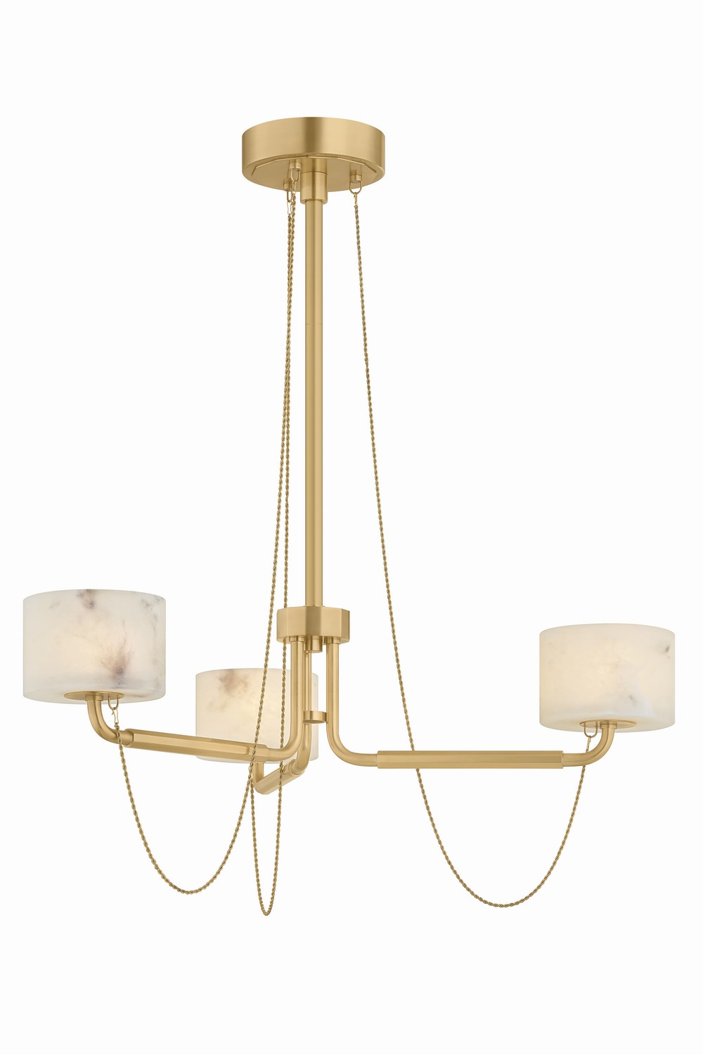 Vintage Brass LED Chandelier from the Bunda Collection