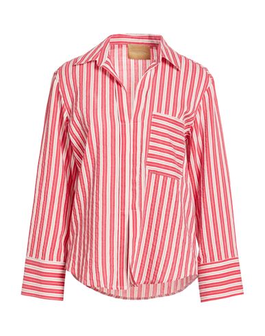 Momoní Woman Top Red Size 4 Cotton, Viscose, Silk