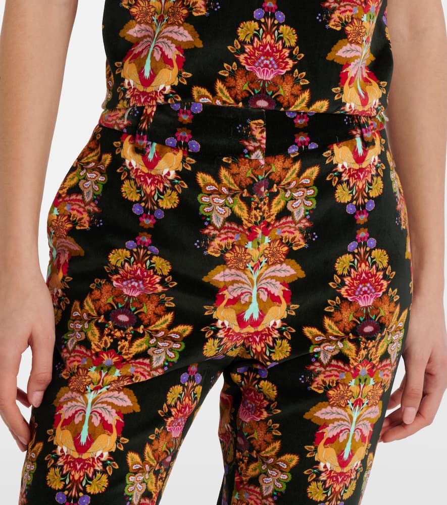 24/7 printed cropped cotton flared pants