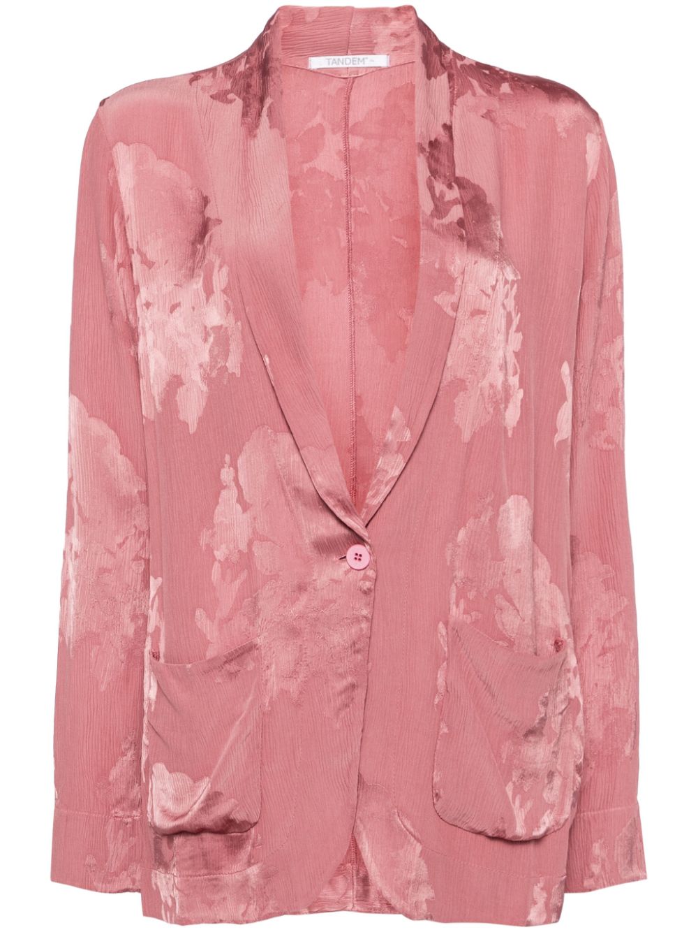 Single-breasted oversized blazer - Pink