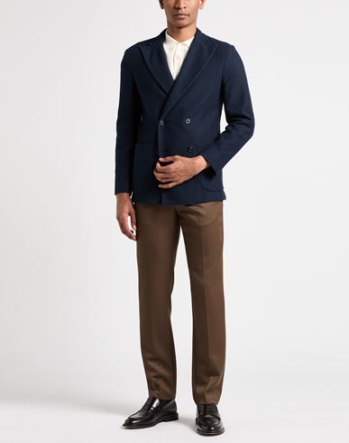 Man Blazer Blue Size 38 Cotton