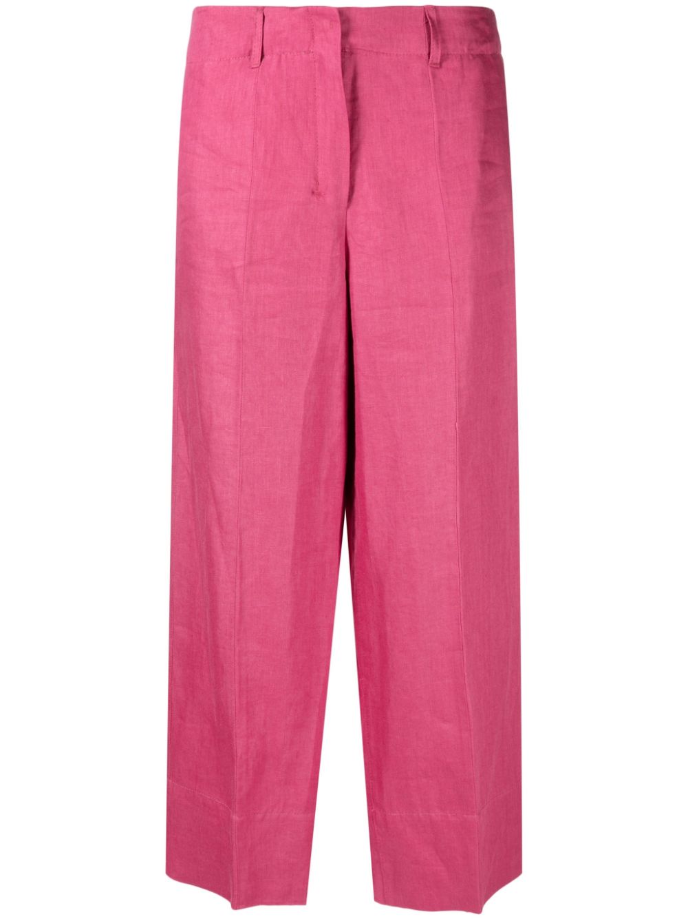 Pressed-crease cropped trousers - Pink