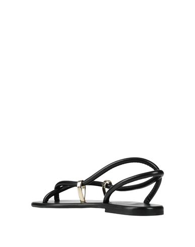 Woman Thong sandal Black Size 10 Textile fibers