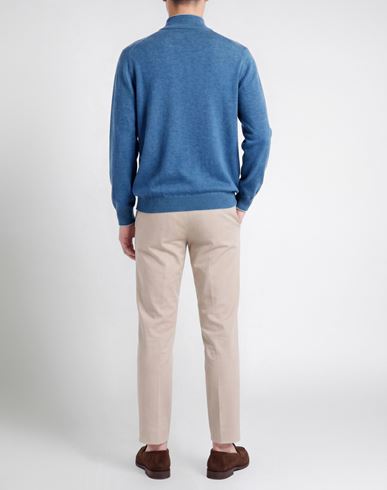 Man Turtleneck Azure Size 50 Virgin Wool, Viscose, Cashmere, Polyester, Polyurethane