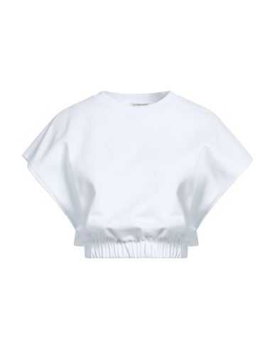 Woman Sweatshirt White Size XS Cotton, Elastane