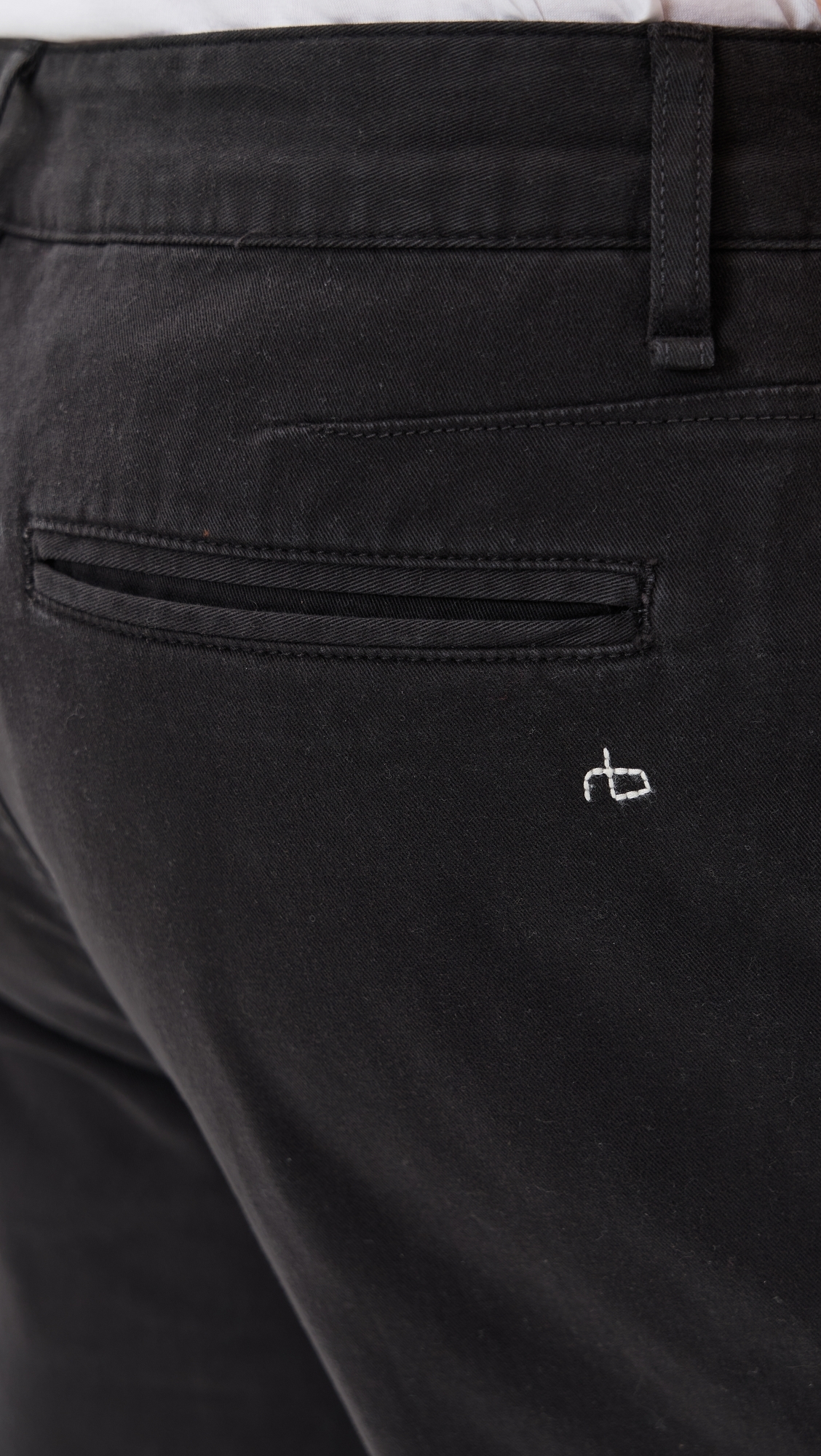 Evan Pleated Chino Pants Black