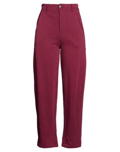 Woman Pants Burgundy Size M Cotton