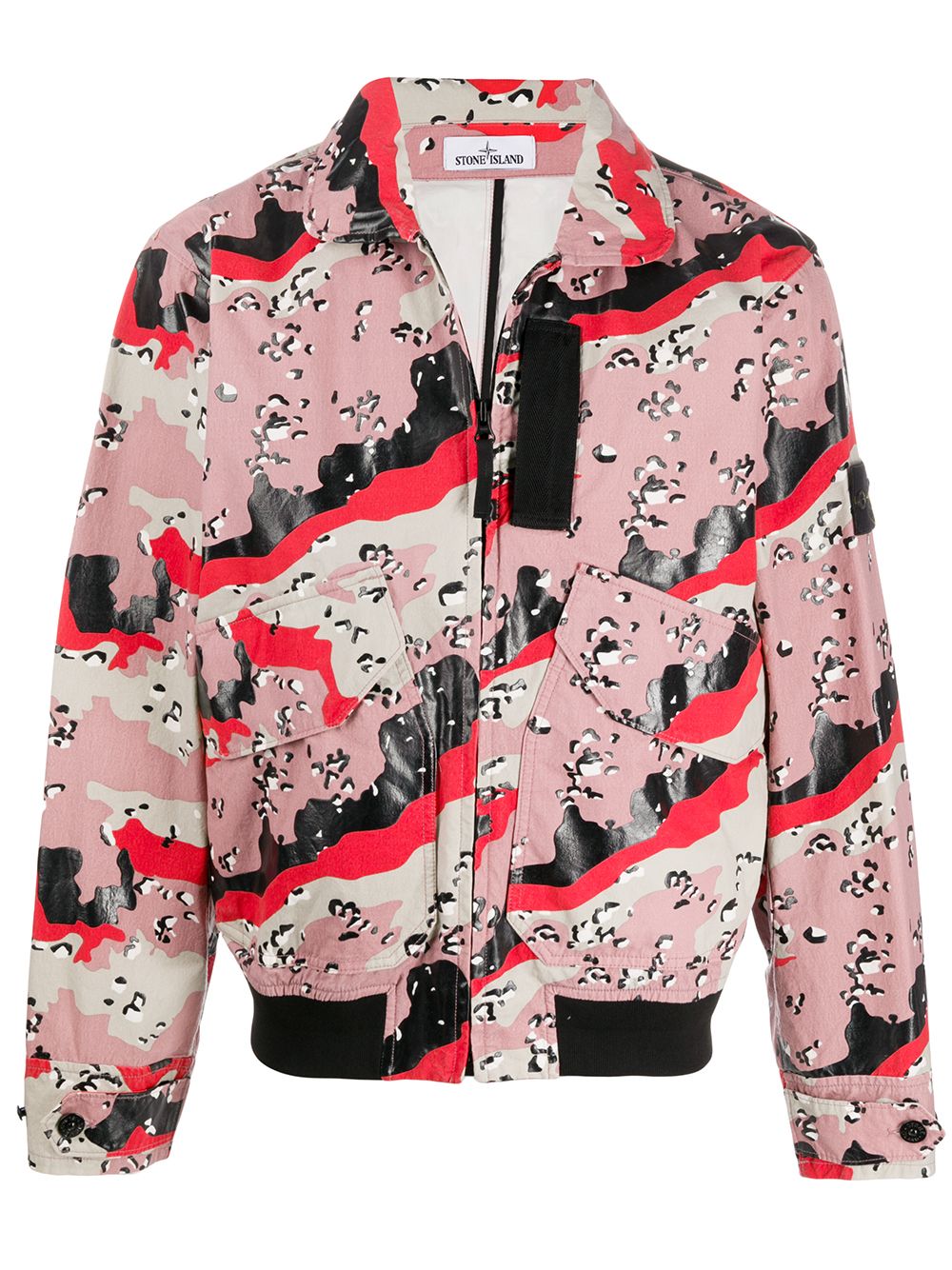 Abstract print jacket - Pink