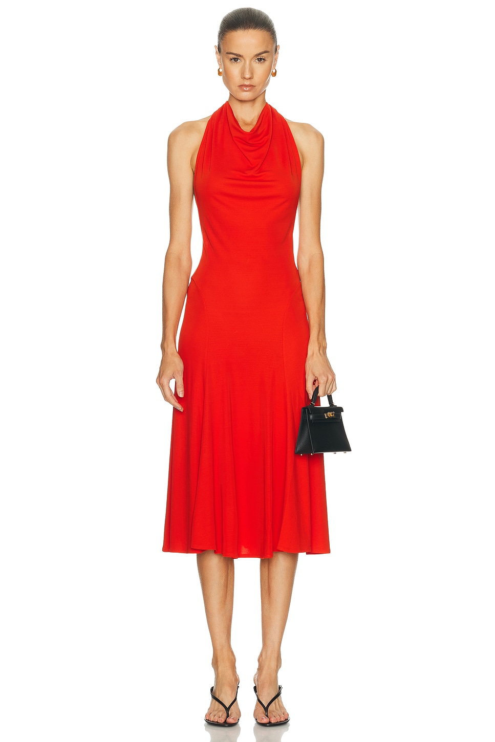 Françoise Sienna Dress in Ferrari - Red. 34 also , 38