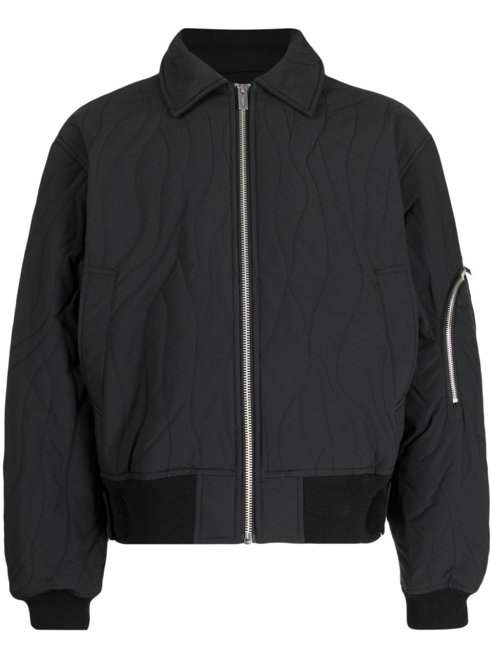 Quilted bomber jacket - Black