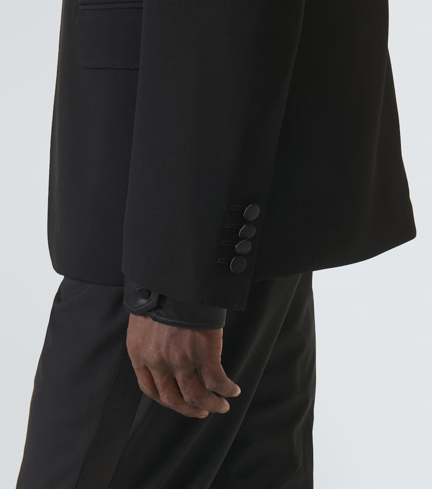 Wool-blend gabardine blazer