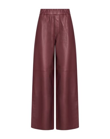 Woman Pants Burgundy Size 0 Lambskin