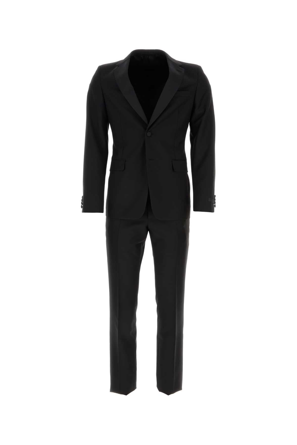 Wool Blend Tuxedo — Black