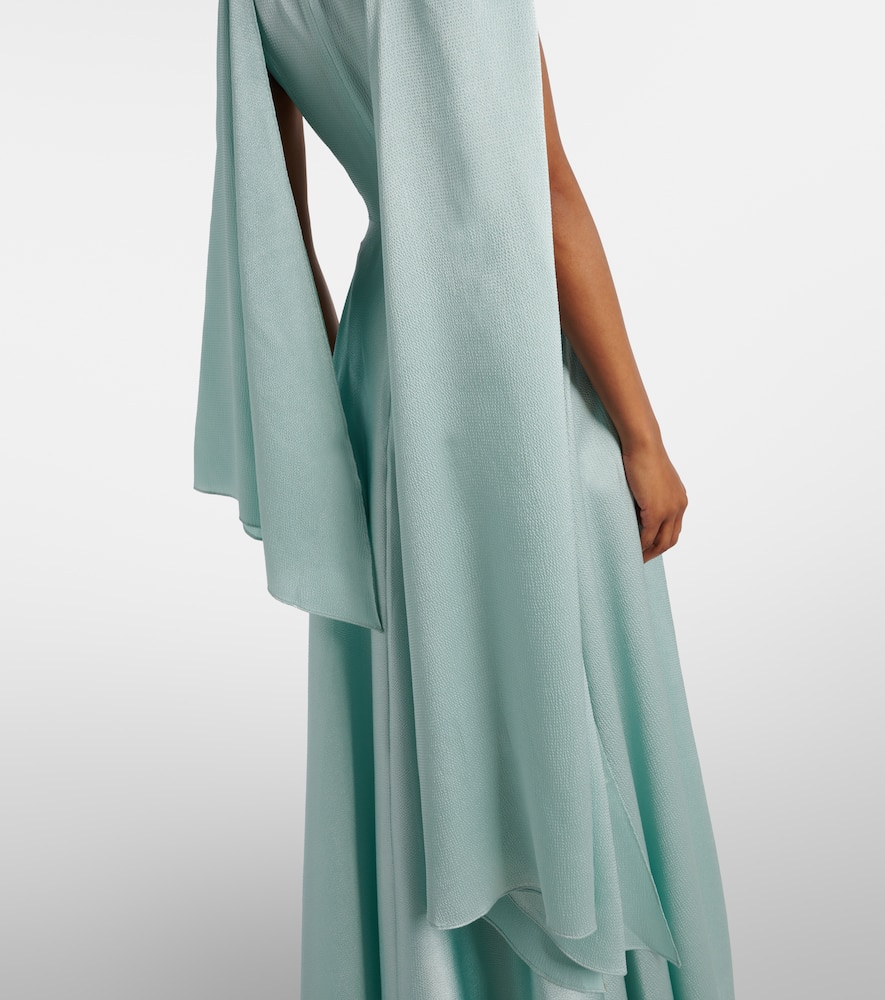 Solace London Emelia scarf-detail satin gown