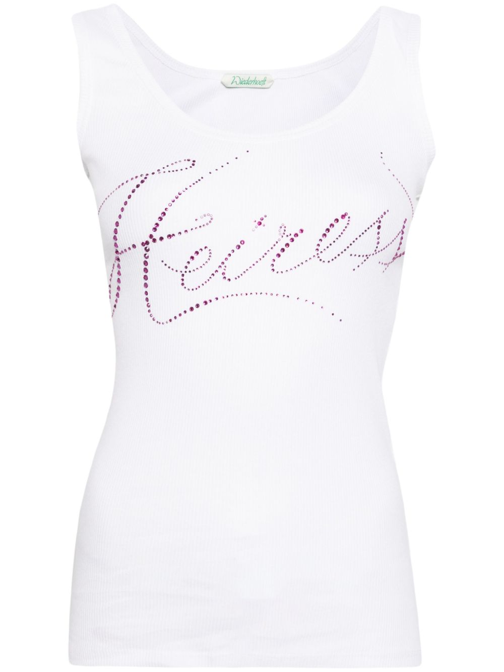 Wiederhoeft Heiress crystal-embellished tank top - WHITE