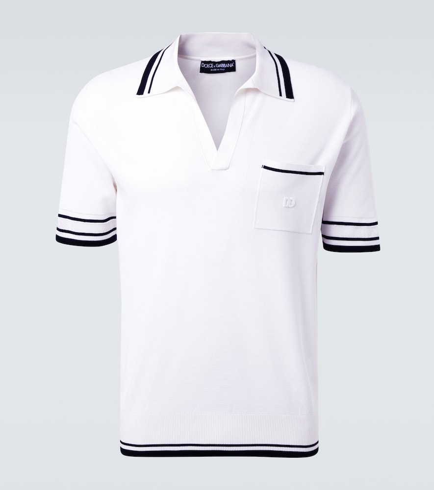 Silk-blend polo shirt