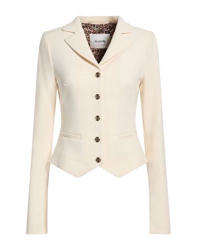 Woman Blazer Beige Size 4 Polyester, Rayon, Elastane