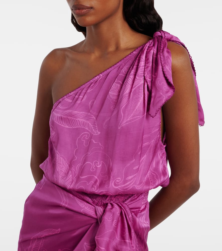 Celie satin jacquard minidress