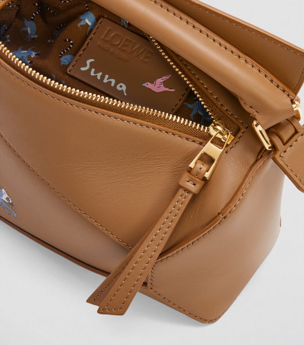X Suna Fujita Mini Puzzle Edge Top-Handle Bag