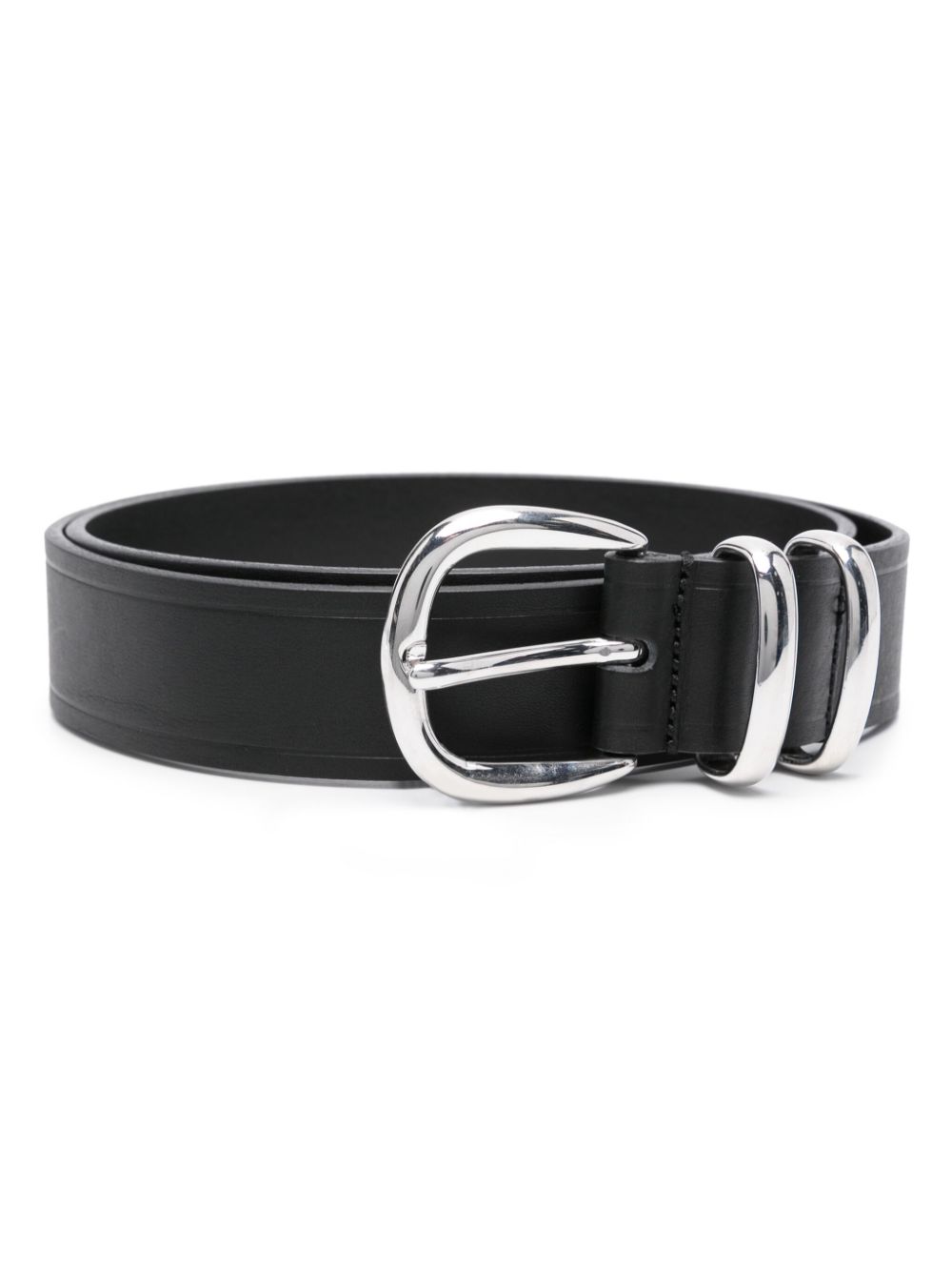 Tip End leather belt - Black