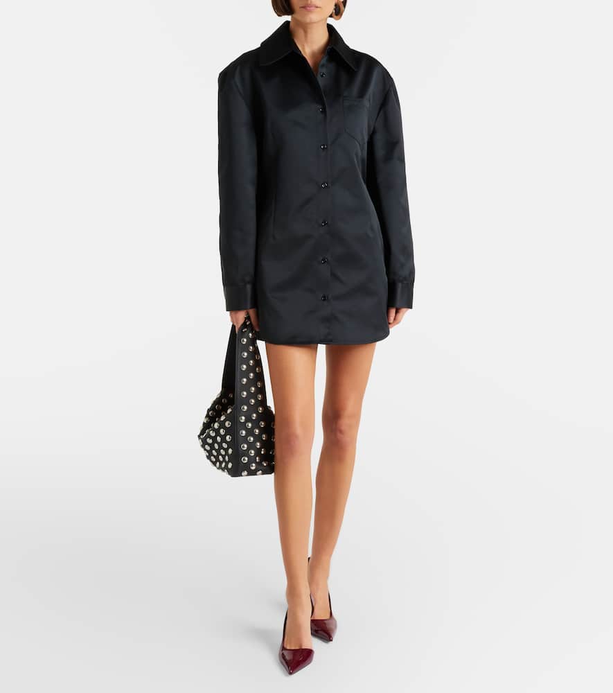 Akita satin shirt dress